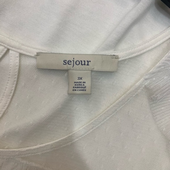 Sejour Illusion Yoke Tee (Plus Size) - Picture 3 of 7